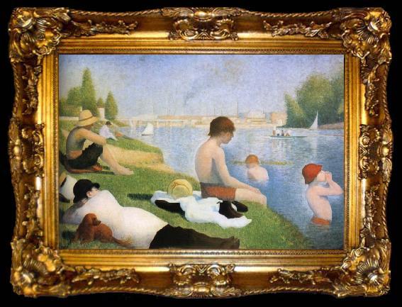 framed  Georges Seurat Bather, ta009-2